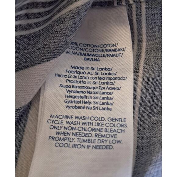 CHAPS Striped Dress Shirt Size M Long Sleeves Button Down Cotton Nautical Top - Picture 11 of 11